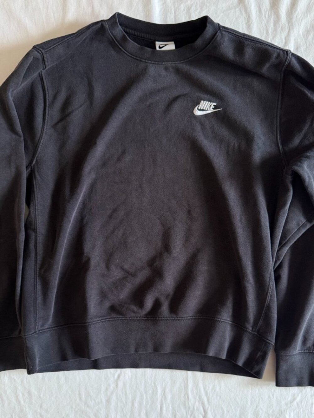 Vintage Nike Swoosh Sweatshirt Black - Small